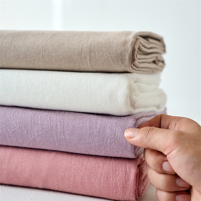 91家纺网 家纺一手货源 找家纺 （总）兰紫橙家纺 2025新款A类纯色色织全棉水洗棉床单