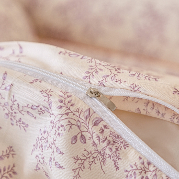 91家纺网 家纺一手货源 找家纺 金泰莱 2025新款全棉小清新人字纹四件套 罗兰之恋