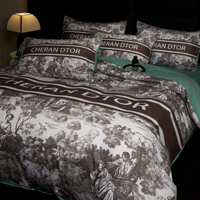 91家纺网 家纺一手货源 找家纺 花沐 2025新款轻奢潮牌亲肤棉纯棉四件套 迟暮