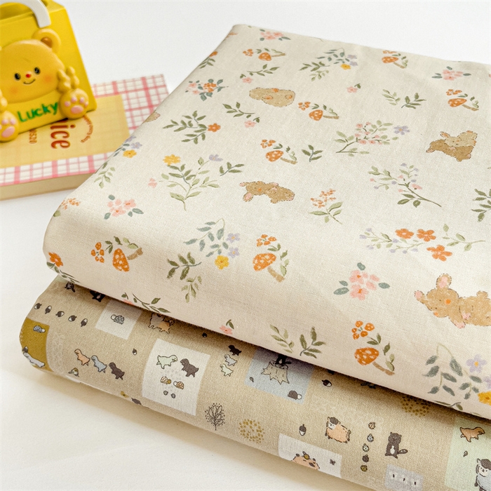 91家纺网 家纺一手货源 找家纺 名兮-2025新款全棉双层纱床单 双层纱-乖乖兔