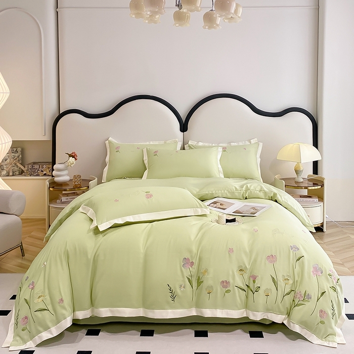 91家纺网 家纺一手货源 找家纺 （总）狂想家 2025亲肤棉重工刺绣系列四件套-花海