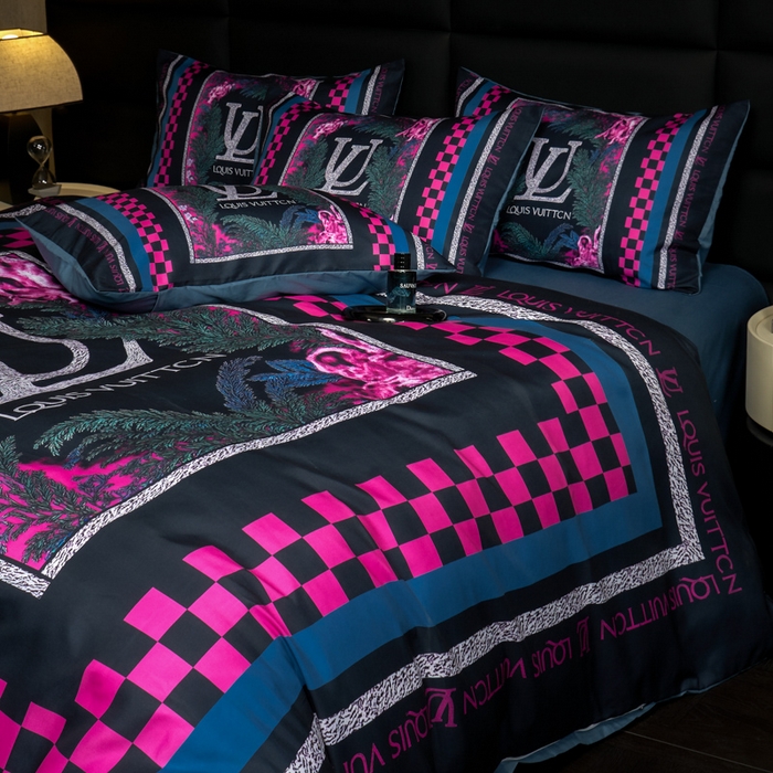 91家纺网 家纺一手货源 找家纺 花沐 2025新款轻奢潮牌亲肤棉纯棉四件套 憬年