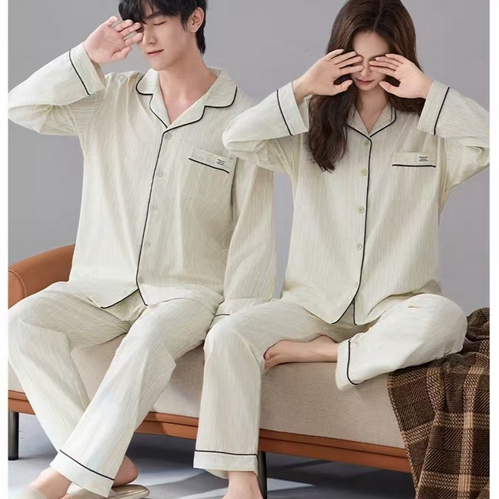 91家纺网 家纺一手货源 找家纺 （总）洛兰沙家居馆【只代发】【只代发】 纯棉情侣翻领睡袍