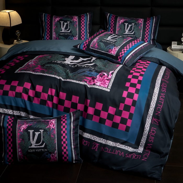 91家纺网 家纺一手货源 找家纺 花沐 2025新款轻奢潮牌亲肤棉纯棉四件套 憬年