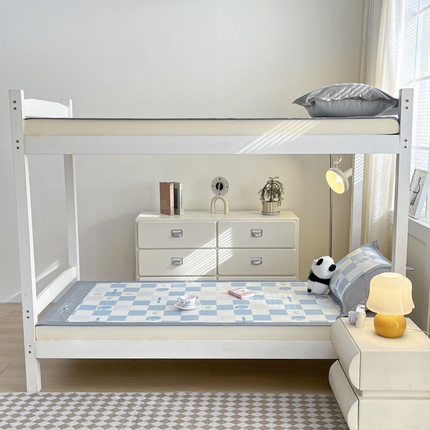 航途席业 2025新款学生印花冰藤凉席 冰块蓝