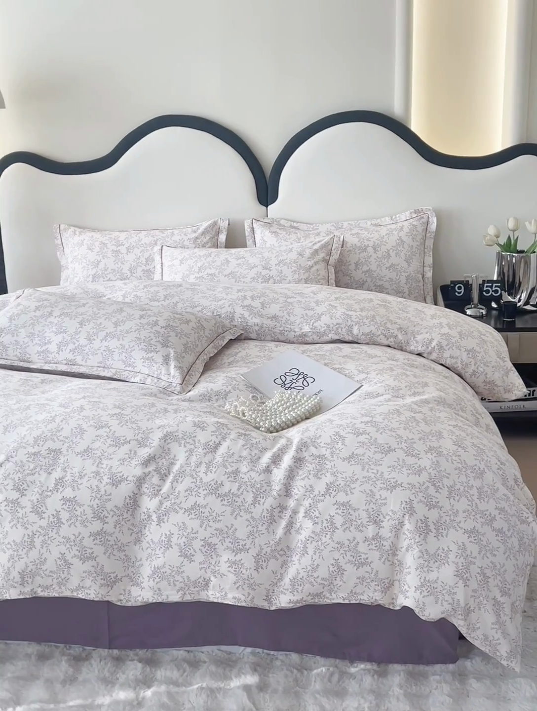 91家纺网 家纺一手货源 找家纺 首爱家纺 2025新款全棉四件套小清新人字纹四件套纯棉四件套 罗兰之恋