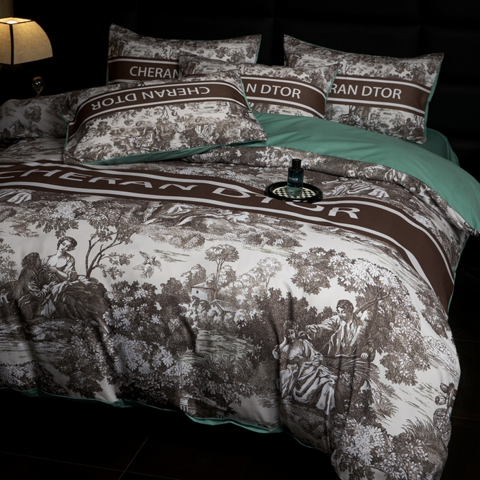 91家纺网 家纺一手货源 找家纺 花沐 2025新款轻奢潮牌亲肤棉纯棉四件套 迟暮