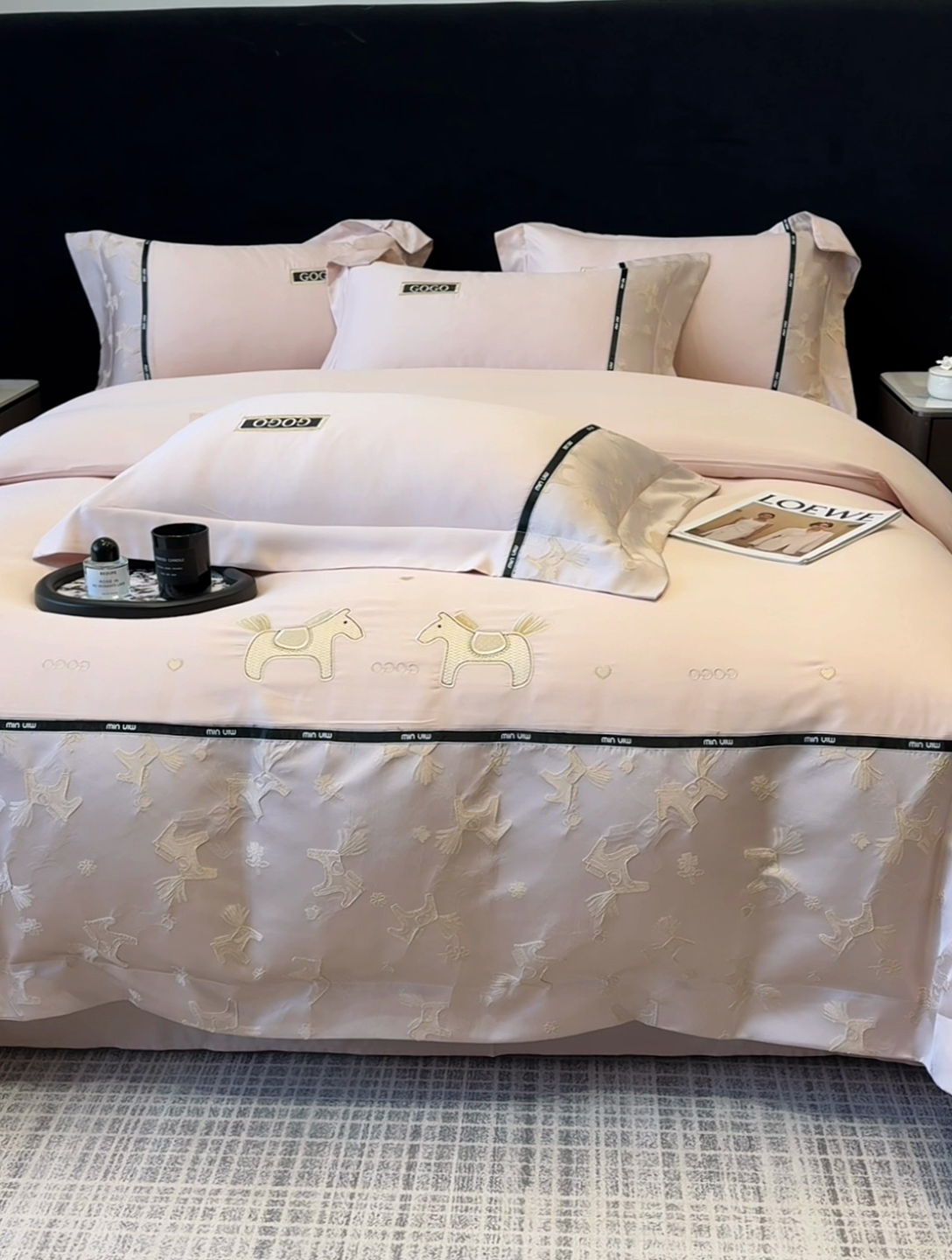 91家纺网 家纺一手货源 找家纺 （总）奥汀洛家纺 2025新款工艺款水洗天丝四件套-艾玛