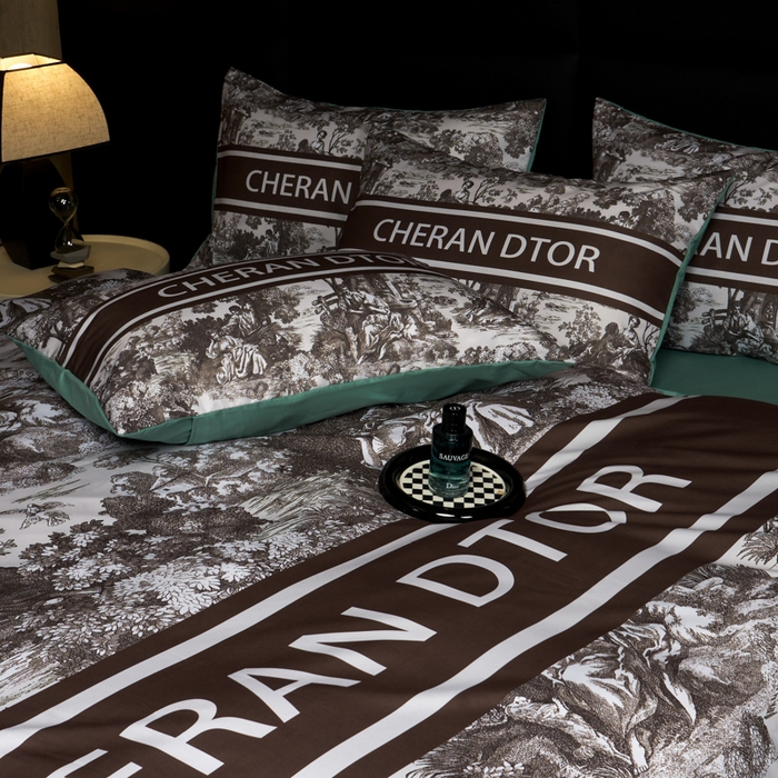 91家纺网 家纺一手货源 找家纺 花沐 2025新款轻奢潮牌亲肤棉纯棉四件套 迟暮