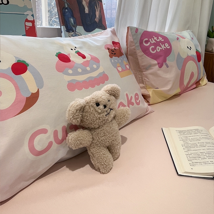 91家纺网 家纺一手货源 找家纺 蓝邻2025年新款全棉纯棉40s毛巾绣四件套 糕糕在上