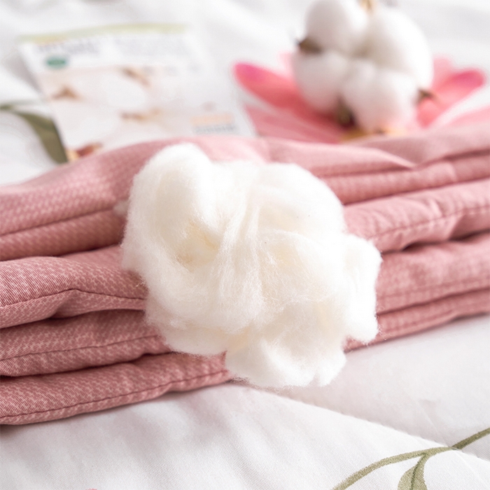 91家纺网 家纺一手货源 找家纺 羽梦家纺 2025新款新疆棉花全棉夏凉被被子被芯 梦田粉