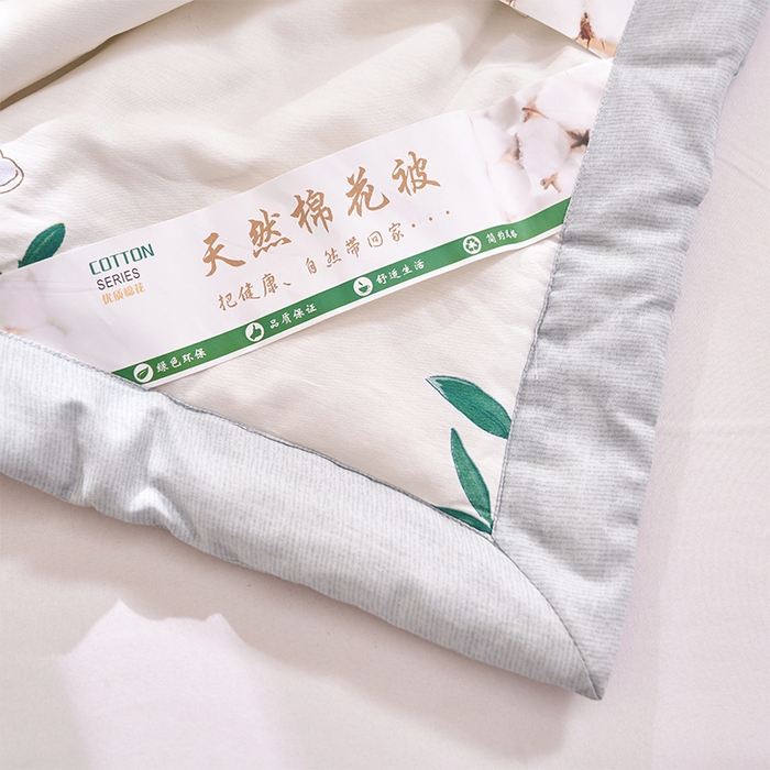 91家纺网 家纺一手货源 找家纺 羽梦家纺 2025新款新疆棉花全棉夏凉被被子被芯 梦境幽蓝