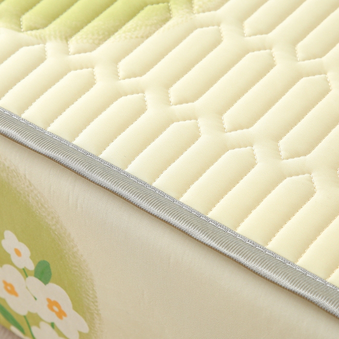 91家纺网 家纺一手货源 找家纺 伊人坊 2025新款A类凉感丝乳胶床笠凉席三件套 春意盎然