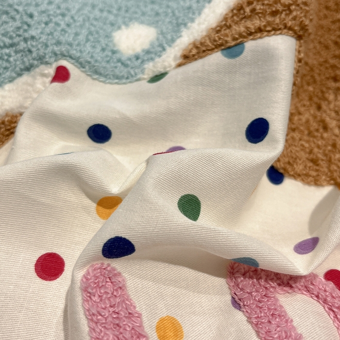 91家纺网 家纺一手货源 找家纺 蓝邻2025年新款全棉纯棉40s毛巾绣四件套 萌宠派对