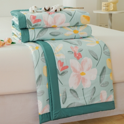 91家纺网 家纺一手货源 找家纺 （总）海洋家纺 2025款水洗棉纯棉花夏凉被全棉花印花夏被空调被薄被子