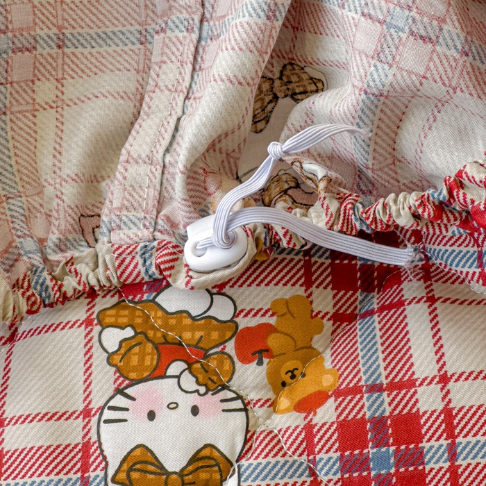 91家纺网 家纺一手货源 找家纺 U品汇 2025新款A类全棉夹棉防水床笠床罩单件隔尿透气床垫加厚防尘可水洗保护套 猫咪酱-红