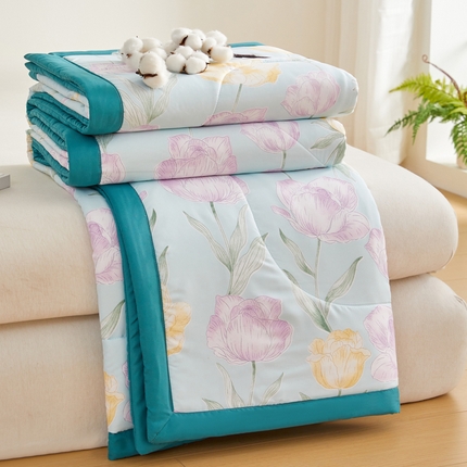 91家纺网 家纺一手货源 找家纺 （总）海洋家纺 2025款水洗棉纯棉花夏凉被全棉花印花夏被空调被薄被子