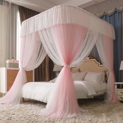 91家纺网 家纺一手货源 找家纺 （总）夏彩 2025新款双层防蚊纱雪纺轨道蚊帐88561+88592+88619