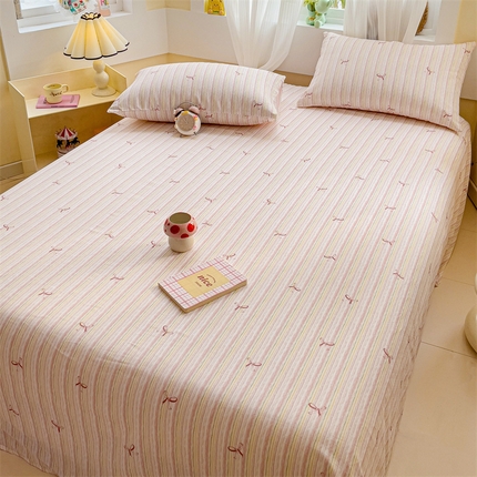 名兮-2025新款全棉双层纱床单 双层纱-蝴蝶结