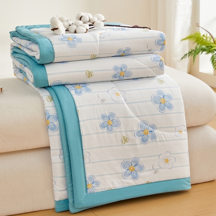 91家纺网 家纺一手货源 找家纺 （总）海洋家纺 2025款水洗棉纯棉花夏凉被全棉花印花夏被空调被薄被子