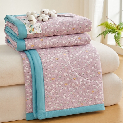 91家纺网 家纺一手货源 找家纺 （总）海洋家纺 2025款水洗棉纯棉花夏凉被全棉花印花夏被空调被薄被子