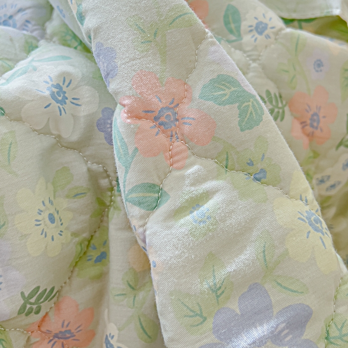 91家纺网 家纺一手货源 找家纺 U品汇 2025新品A类全棉夹棉床盖纯棉100%棉绗缝三件套炕垫褥子13372 G向云端-绿