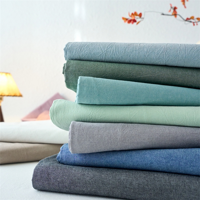 91家纺网 家纺一手货源 找家纺 （总）兰紫橙家纺 2025新款A类纯色色织全棉水洗棉床单