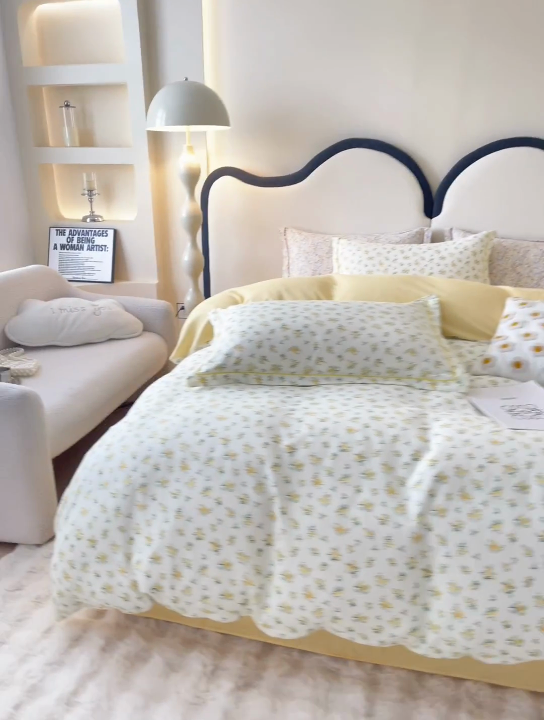 91家纺网 家纺一手货源 找家纺 首爱家纺 2025新款全棉四件套小清新人字纹四件套纯棉四件套 春日碎花