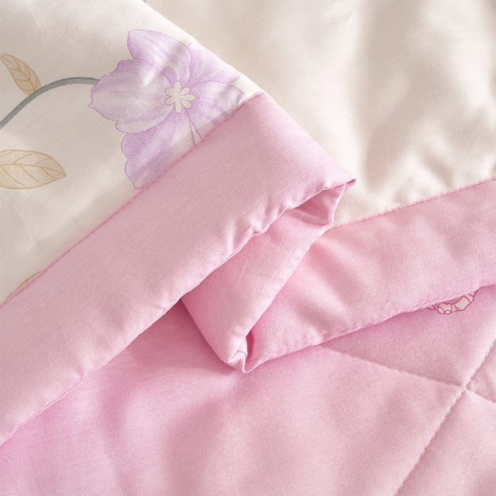 91家纺网 家纺一手货源 找家纺 羽梦家纺 2025新款新疆棉花全棉夏凉被被子被芯 浅花悠悠