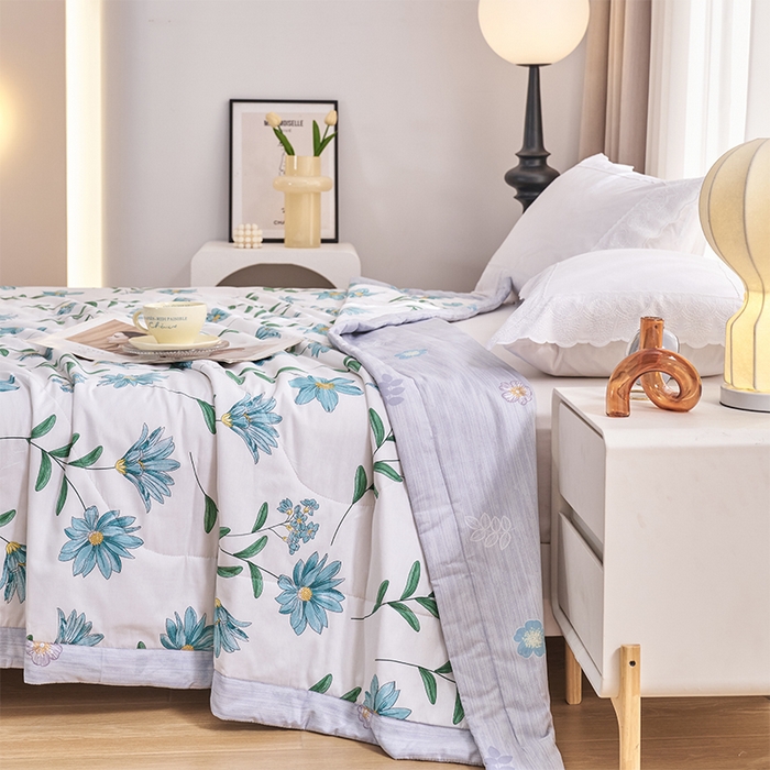 91家纺网 家纺一手货源 找家纺 羽梦家纺 2025新款新疆棉花全棉夏凉被被子被芯 梦田兰