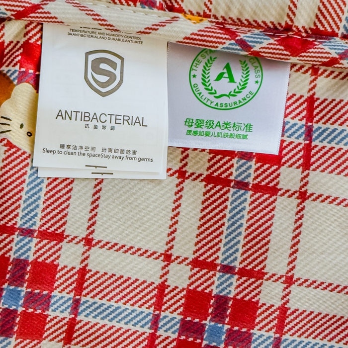 91家纺网 家纺一手货源 找家纺 U品汇 2025新款A类全棉夹棉防水床笠床罩单件隔尿透气床垫加厚防尘可水洗保护套 猫咪酱-红