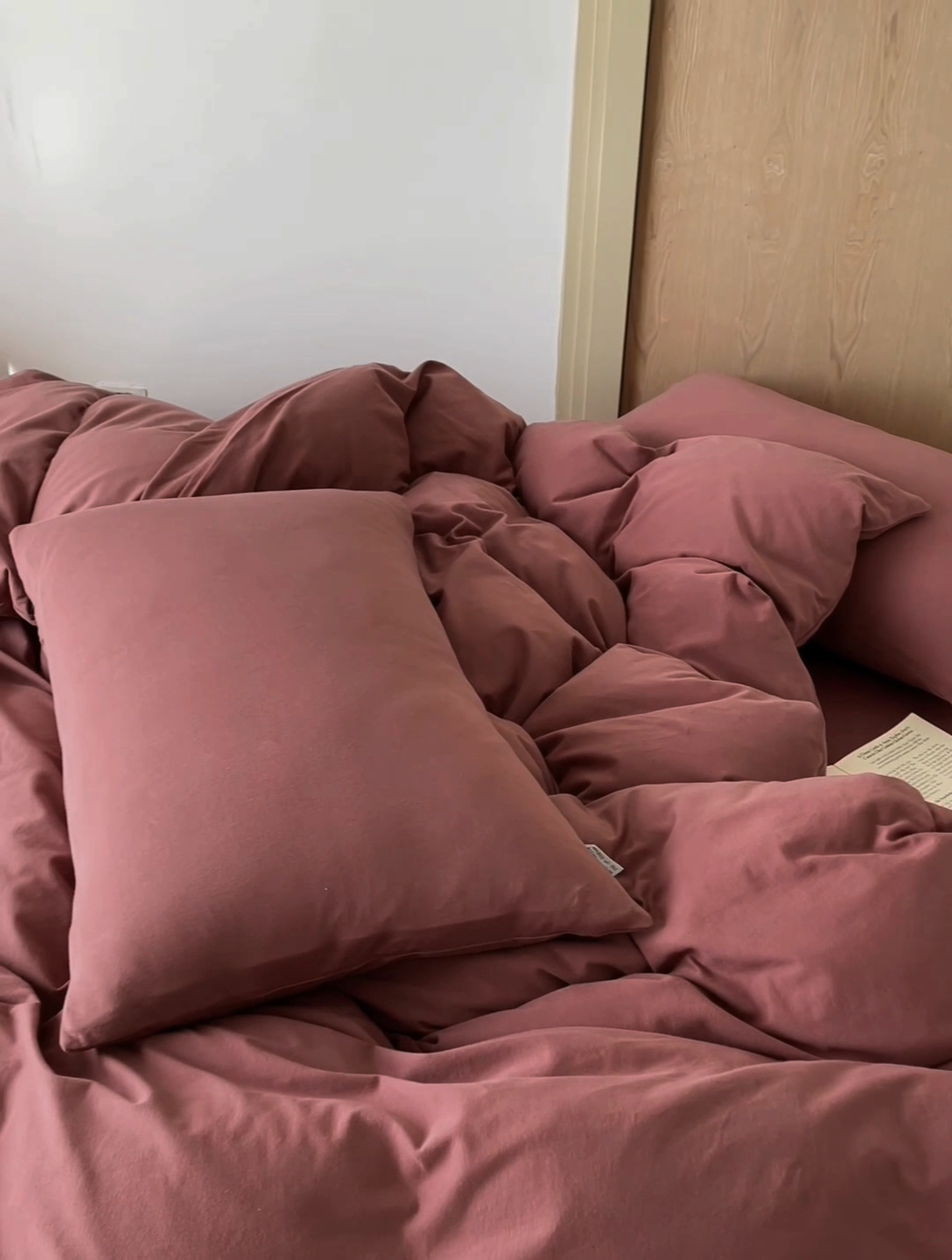 91家纺网 家纺一手货源 找家纺 梦可莱家居 2025春夏新品全棉针织棉纯色系列 胭脂