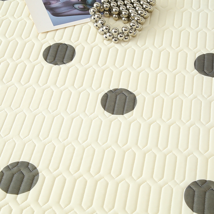 91家纺网 家纺一手货源 找家纺 伊人坊 2025新款A类凉感丝乳胶床笠凉席三件套 黑色波点