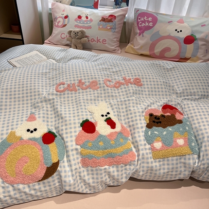 91家纺网 家纺一手货源 找家纺 （总）蓝邻2025年新款全棉纯棉40s毛巾绣四件套