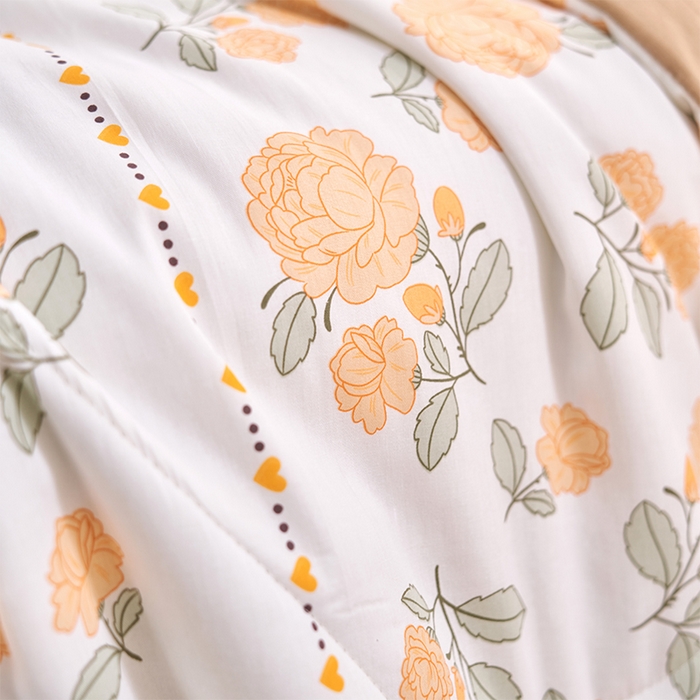 91家纺网 家纺一手货源 找家纺 羽梦家纺 2025新款新疆棉花全棉夏凉被被子被芯 迎春花