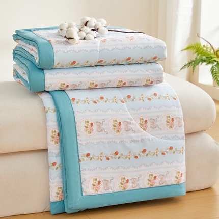 91家纺网 家纺一手货源 找家纺 （总）海洋家纺 2025款水洗棉纯棉花夏凉被全棉花印花夏被空调被薄被子