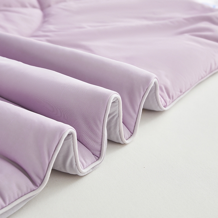 91家纺网 家纺一手货源 找家纺 米米儿家纺 2025新款跨境电商凉感丝夏被西瓜空调被 丁香紫灰