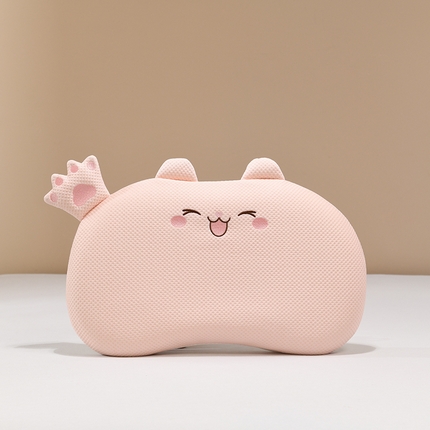 2025新款婴儿亲水棉定型枕头枕芯-豌豆 豌豆招财猫粉