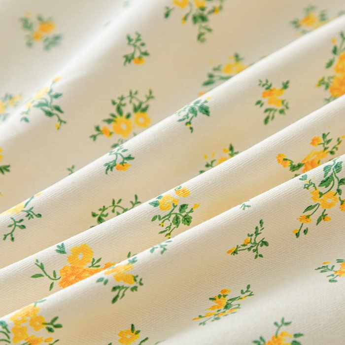 91家纺网 家纺一手货源 找家纺 金泰莱 2025新款全棉小清新人字纹四件套 春日碎花