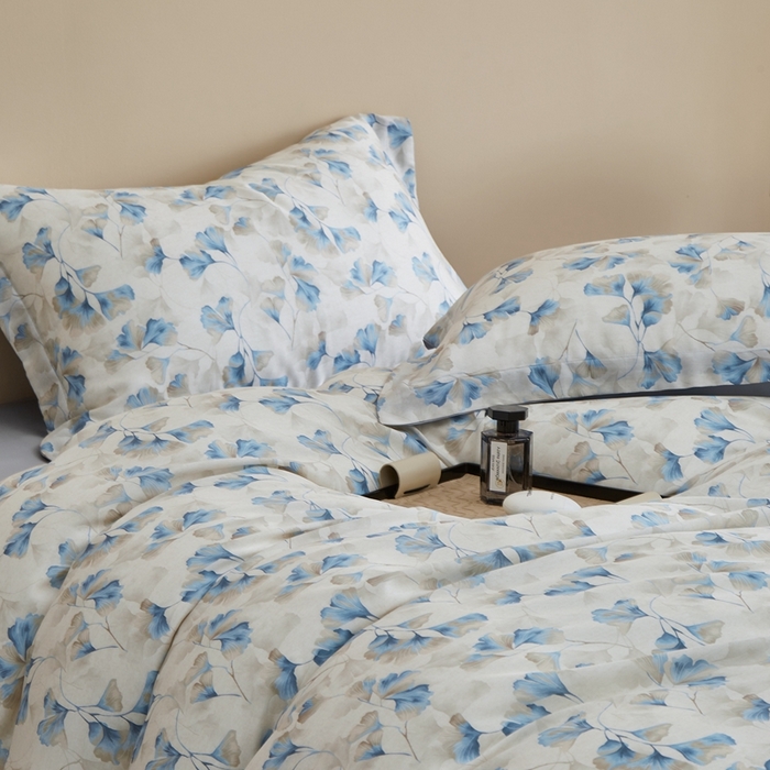 91家纺网 家纺一手货源 找家纺 顾家家居 2025新款莱塞尔兰精天丝印花四件套 玥瑶