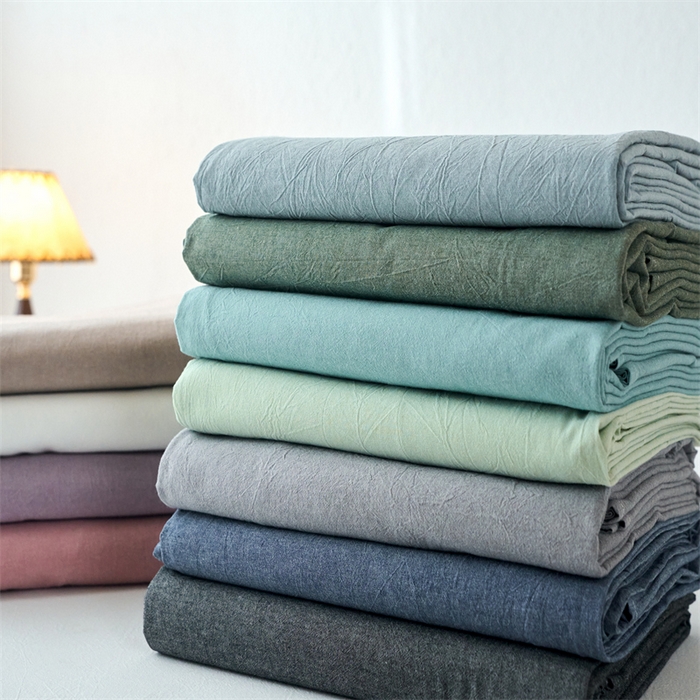 91家纺网 家纺一手货源 找家纺 （总）兰紫橙家纺 2025新款A类纯色色织全棉水洗棉床单