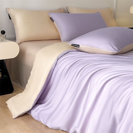 91家纺网 家纺一手货源 找家纺 （总）笙意家纺 2025新款水洗真丝简约时尚四件套-简爱系列