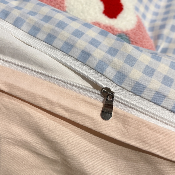 91家纺网 家纺一手货源 找家纺 蓝邻2025年新款全棉纯棉40s毛巾绣四件套 糕糕在上