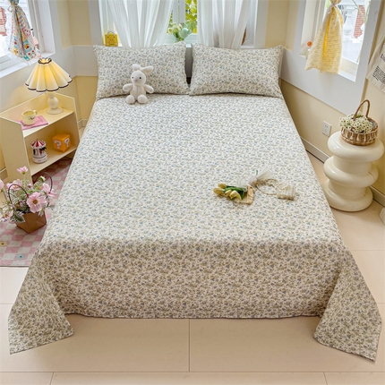 91家纺网 家纺一手货源 找家纺 （总）名兮-2025新款全棉双层纱床单