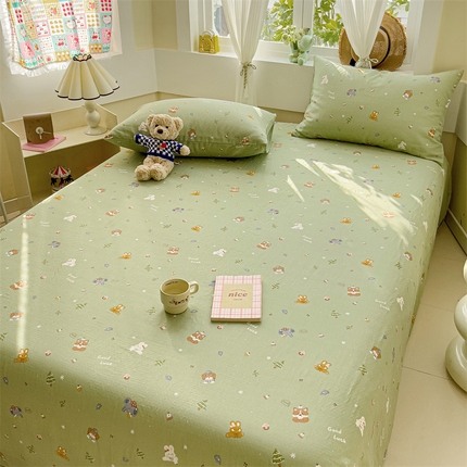 名兮-2025新款全棉双层纱床单 双层纱-圣诞屋