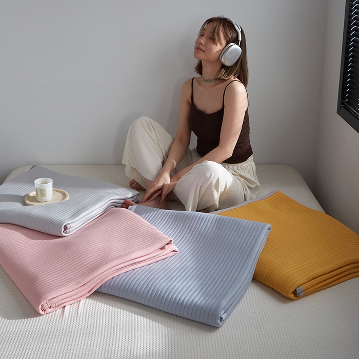 91家纺网 家纺一手货源 找家纺 （总）良品汇馆 日式无印A类竹纤维良品透气夏被纯色夏凉被空调被夏季薄被可机洗