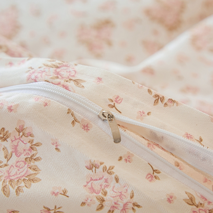 91家纺网 家纺一手货源 找家纺 首爱家纺 2025新款全棉四件套小清新人字纹四件套纯棉四件套 甜心派