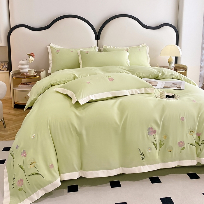 91家纺网 家纺一手货源 找家纺 （总）狂想家 2025亲肤棉重工刺绣系列四件套-花海