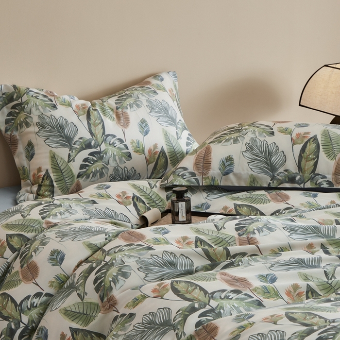 91家纺网 家纺一手货源 找家纺 顾家家居 2026新款莱塞尔兰精天丝印花四件套 曼茂