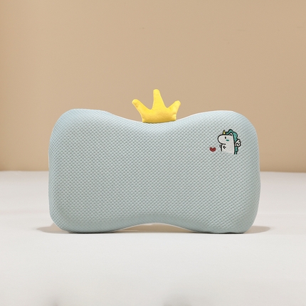 小猫派2025新款凉感豆童趣护颈枕头枕芯-八字 八字爱心小马蓝